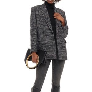IRO
Shakila double-breasted metallic tweed jacket